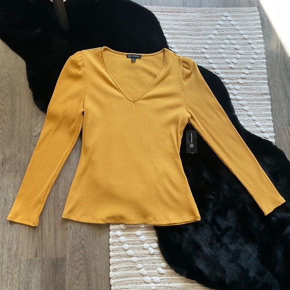 COPY - NWT • Dusty Gold Color • Ribbed Long Sleeve Top • Sweater Shirt • Mustar… - Picture 1 of 4